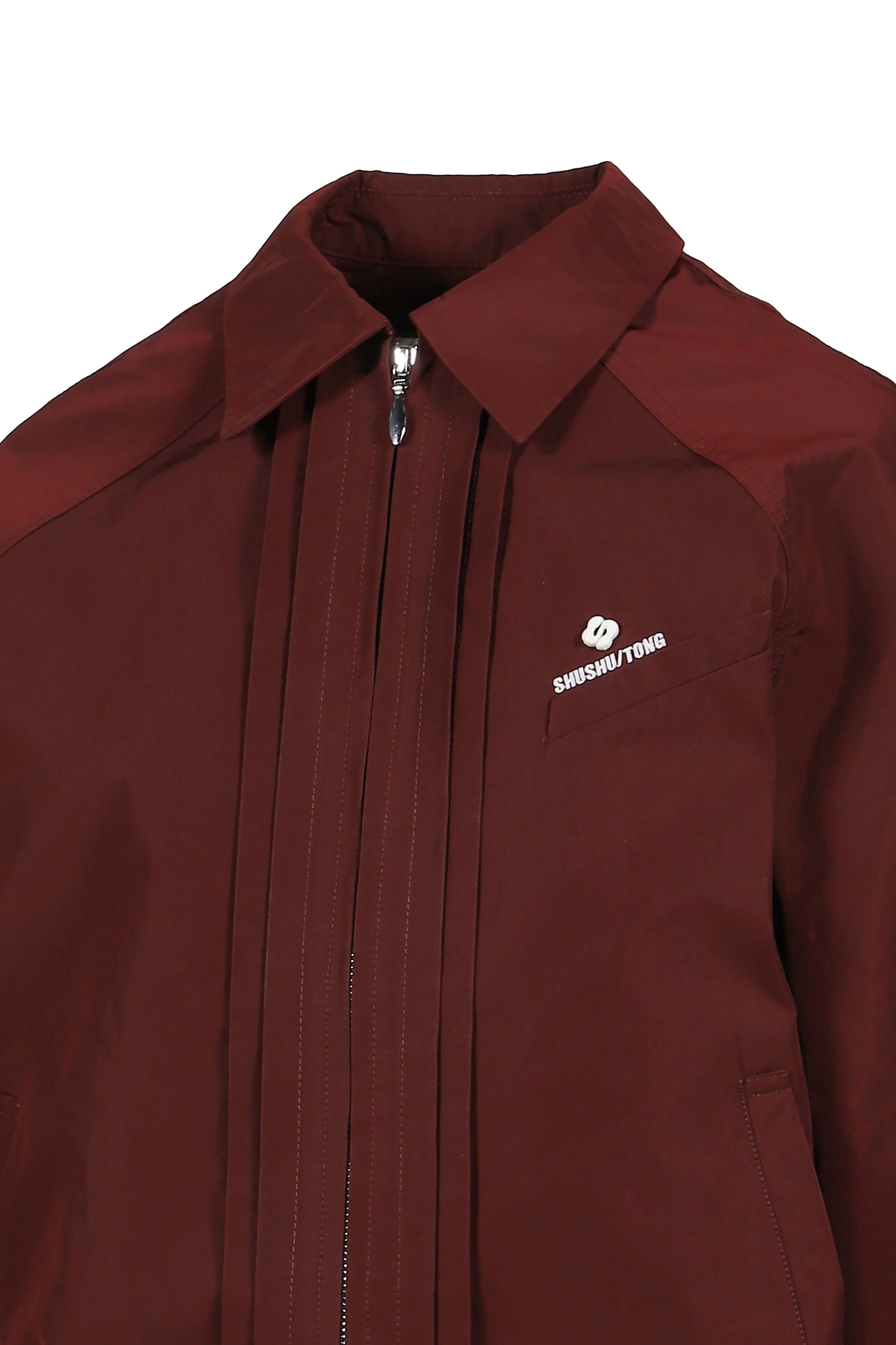 TUCK DETAIL SPORT JACKET / RED