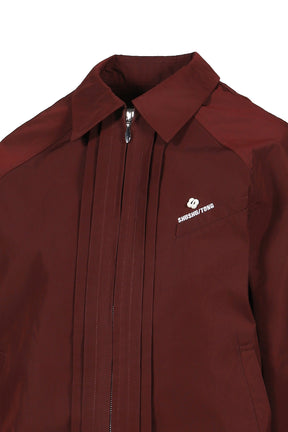 TUCK DETAIL SPORT JACKET / RED