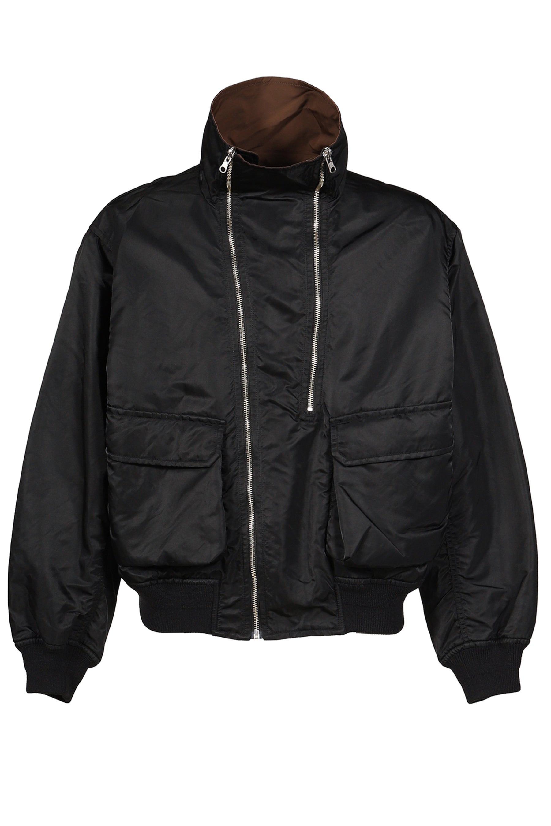 NYLON TWILL REVERSIBLE BLOUSON / BLK
