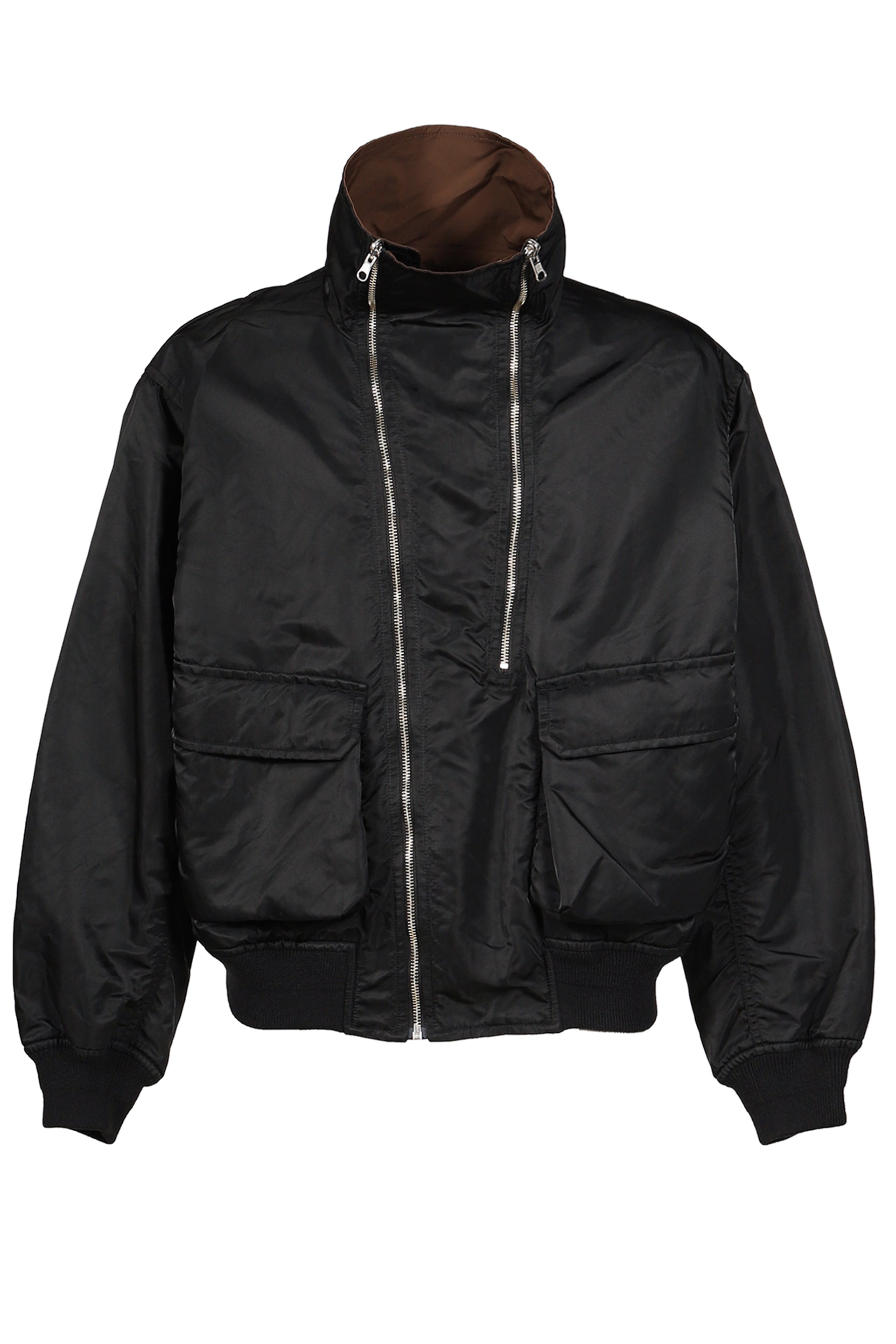 NYLON TWILL REVERSIBLE BLOUSON / BLK