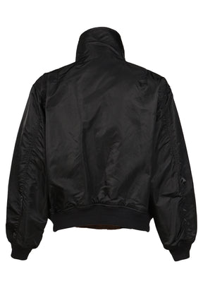 NYLON TWILL REVERSIBLE BLOUSON / BLK