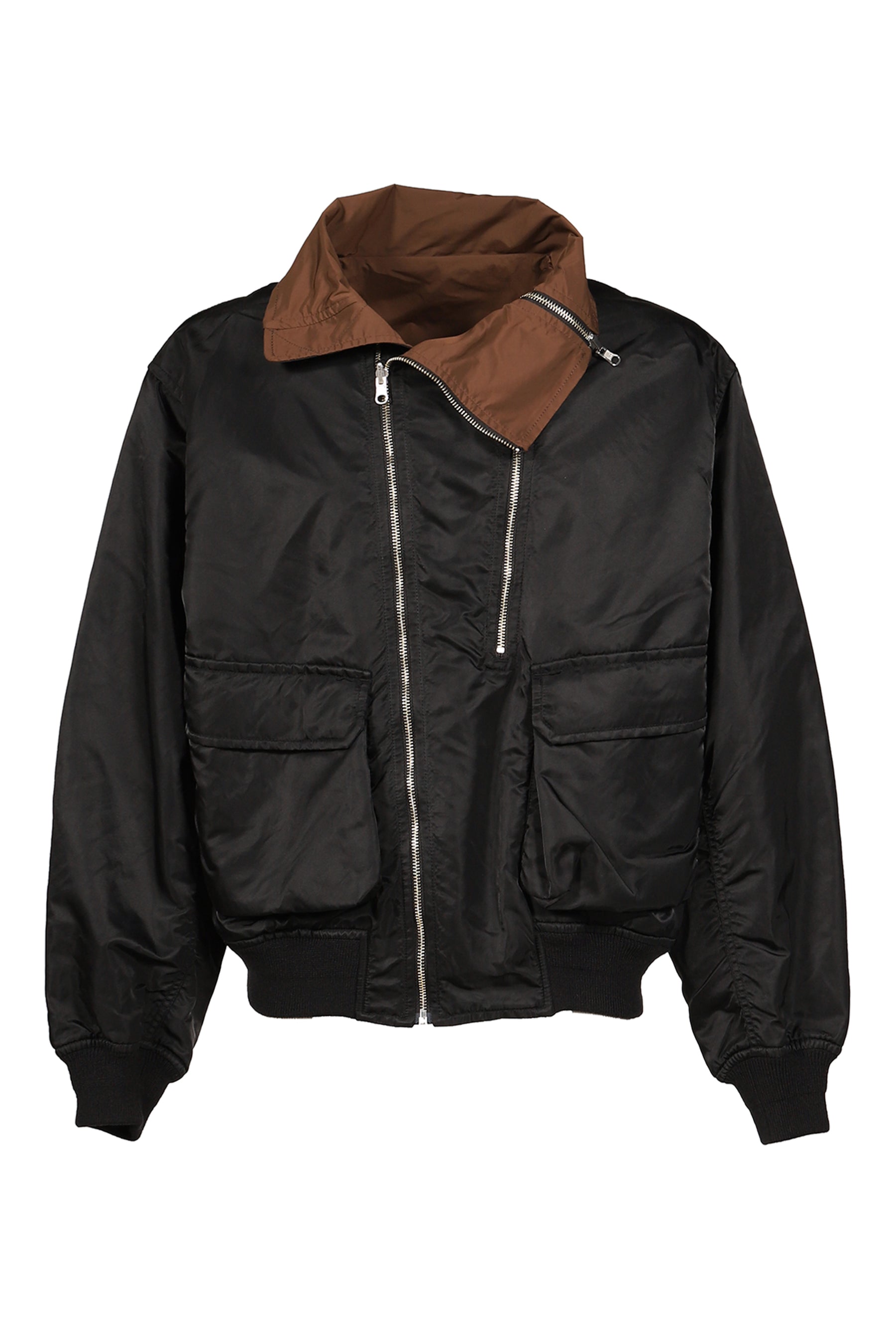 NYLON TWILL REVERSIBLE BLOUSON / BLK