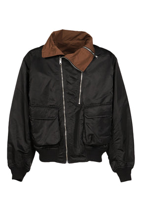 NYLON TWILL REVERSIBLE BLOUSON / BLK