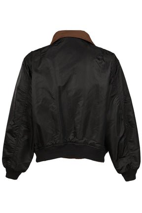 NYLON TWILL REVERSIBLE BLOUSON / BLK
