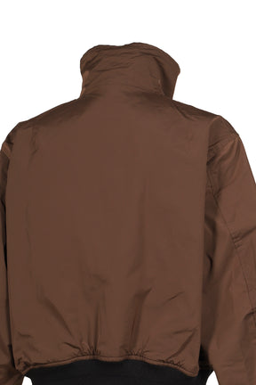 NYLON TWILL REVERSIBLE BLOUSON / BLK