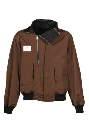 NYLON TWILL REVERSIBLE BLOUSON / BLK