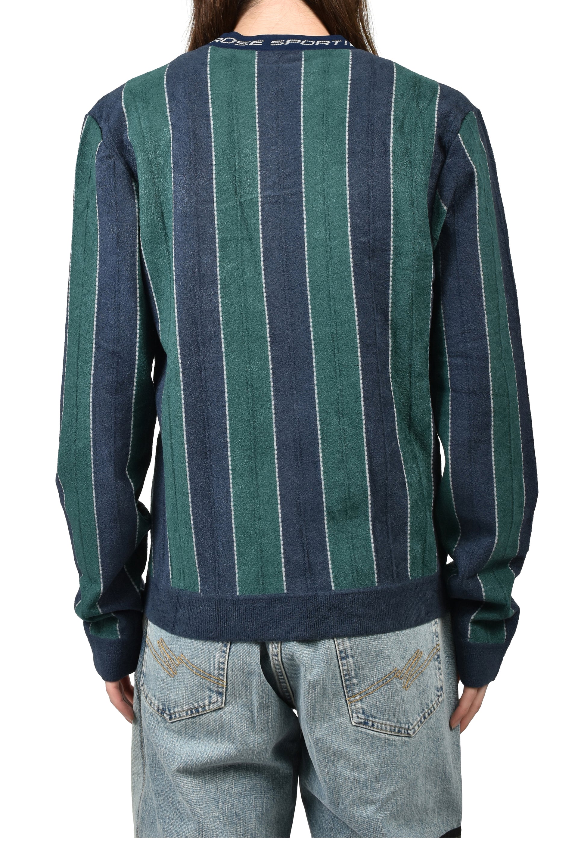 SPORTY LOGO CREW NECK / GRN NVY