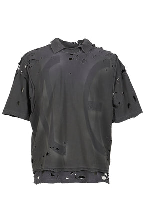 FRAT COLLARED MUSCLE T-SHIRT / WARM WARM BRUISE