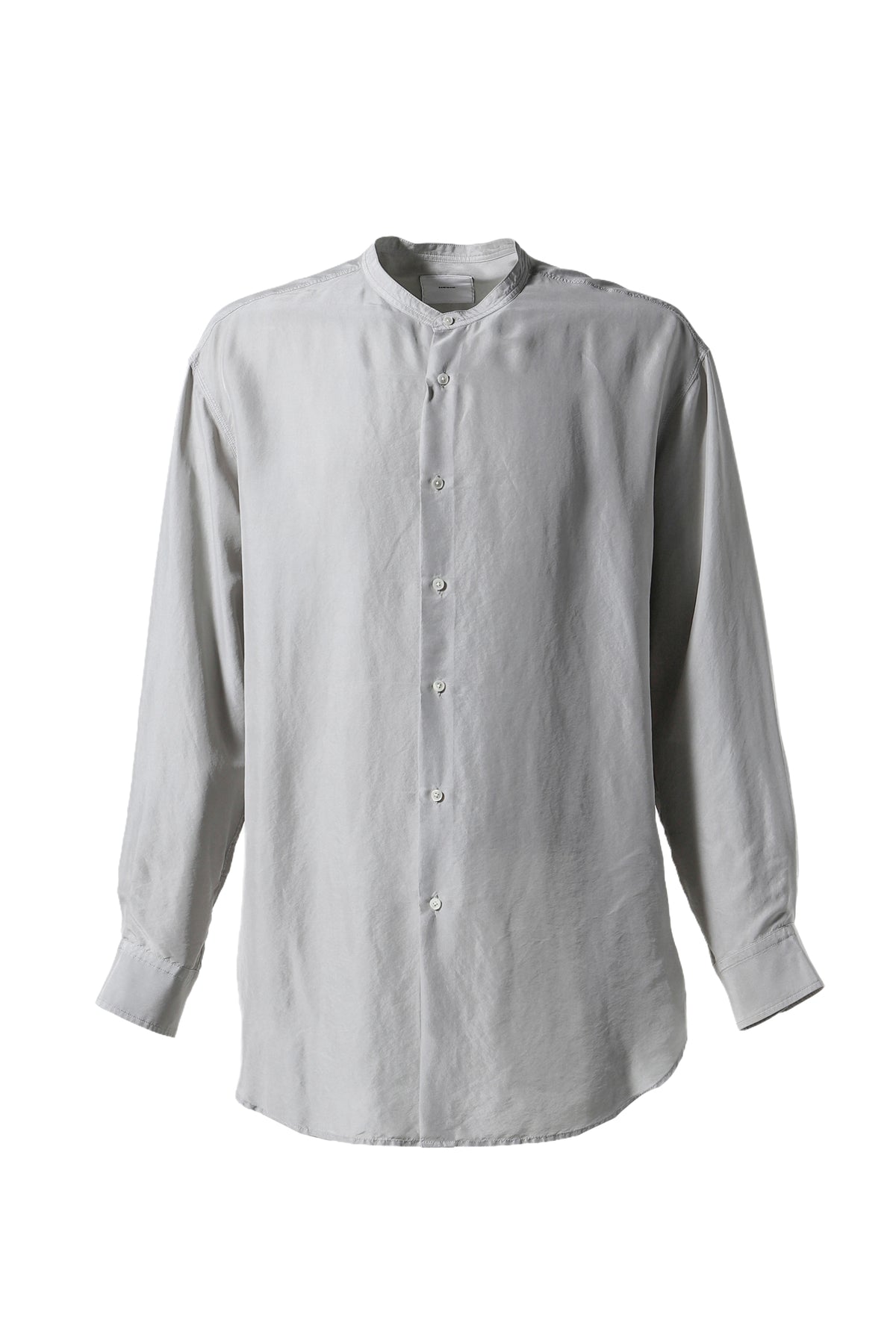 SILK BAND COLLOR SHIRTS / GRY