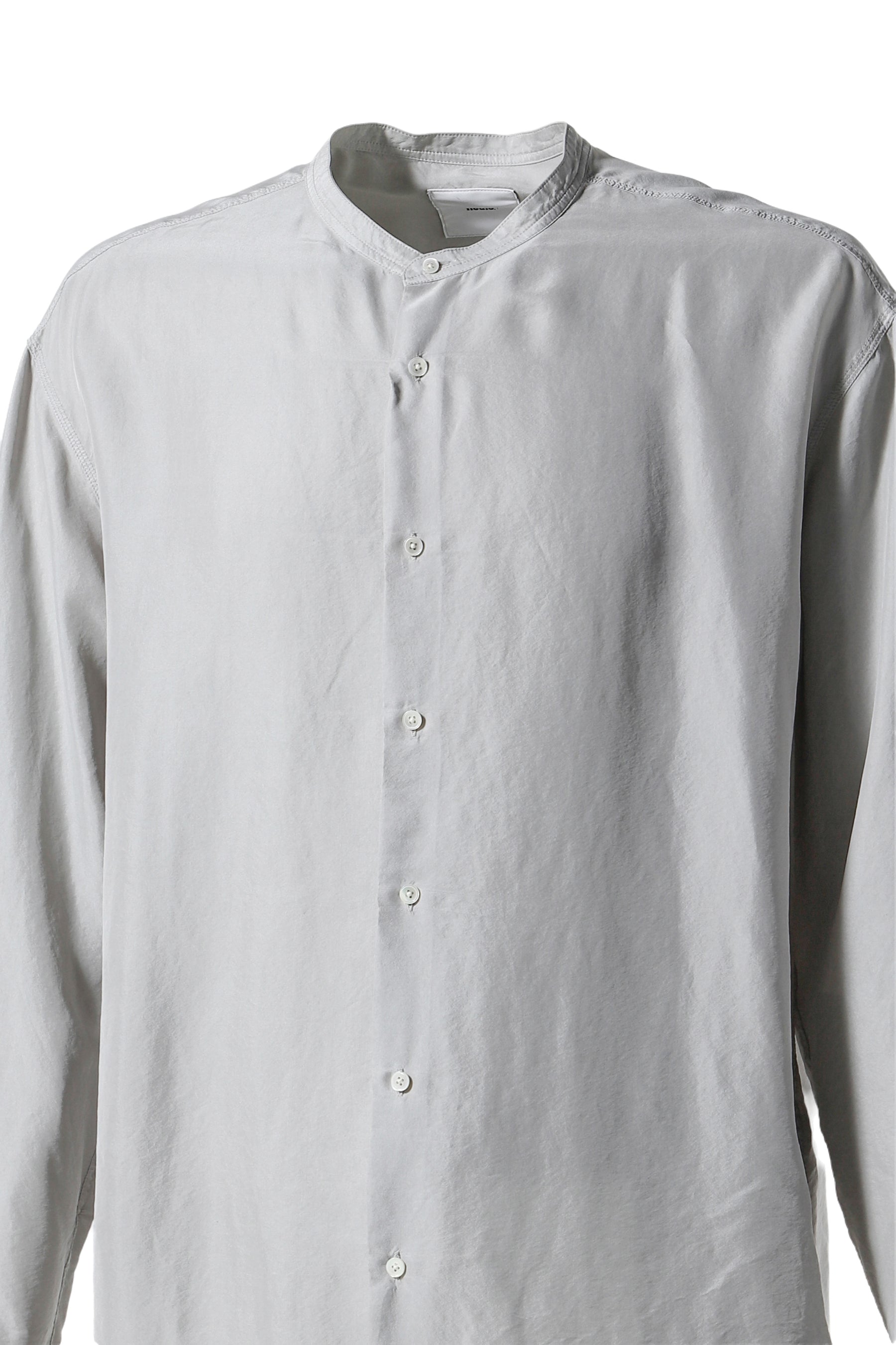 SILK BAND COLLOR SHIRTS / GRY