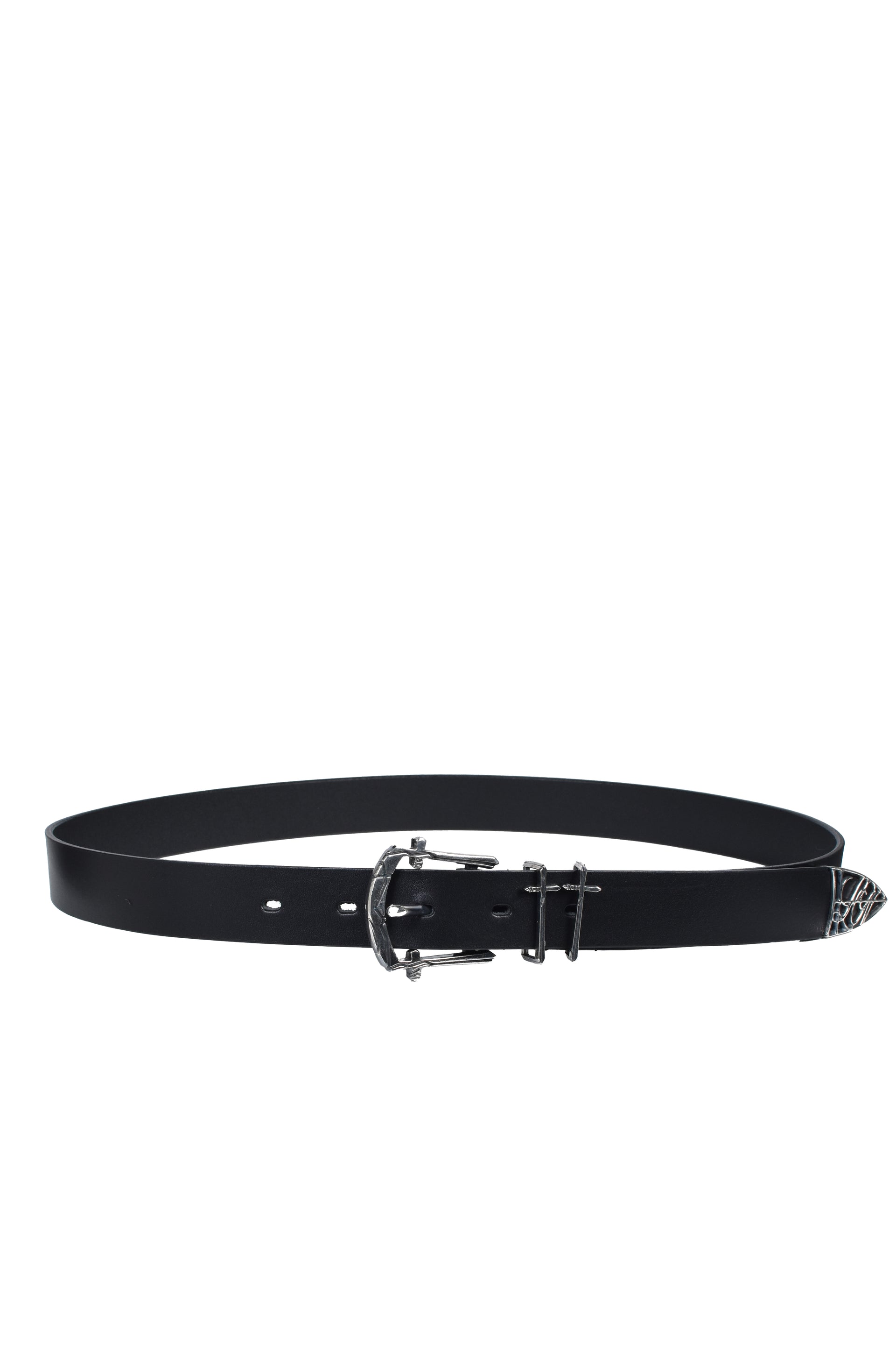 CRACKED CROSS BELT / BLK