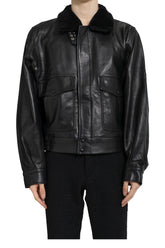 ERNEST W. BAKER Ernest Baker FW25 AVIATOR LEATHER JACKET