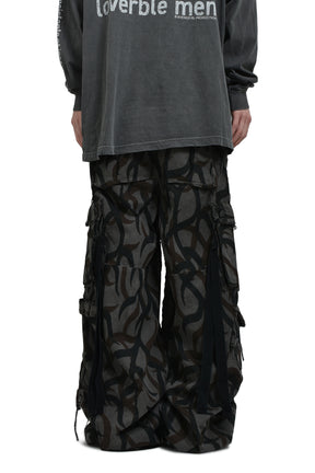 MINUS TRIBAL CAMOUFLAGE SLASH SEAM HBT CARGO / BLK