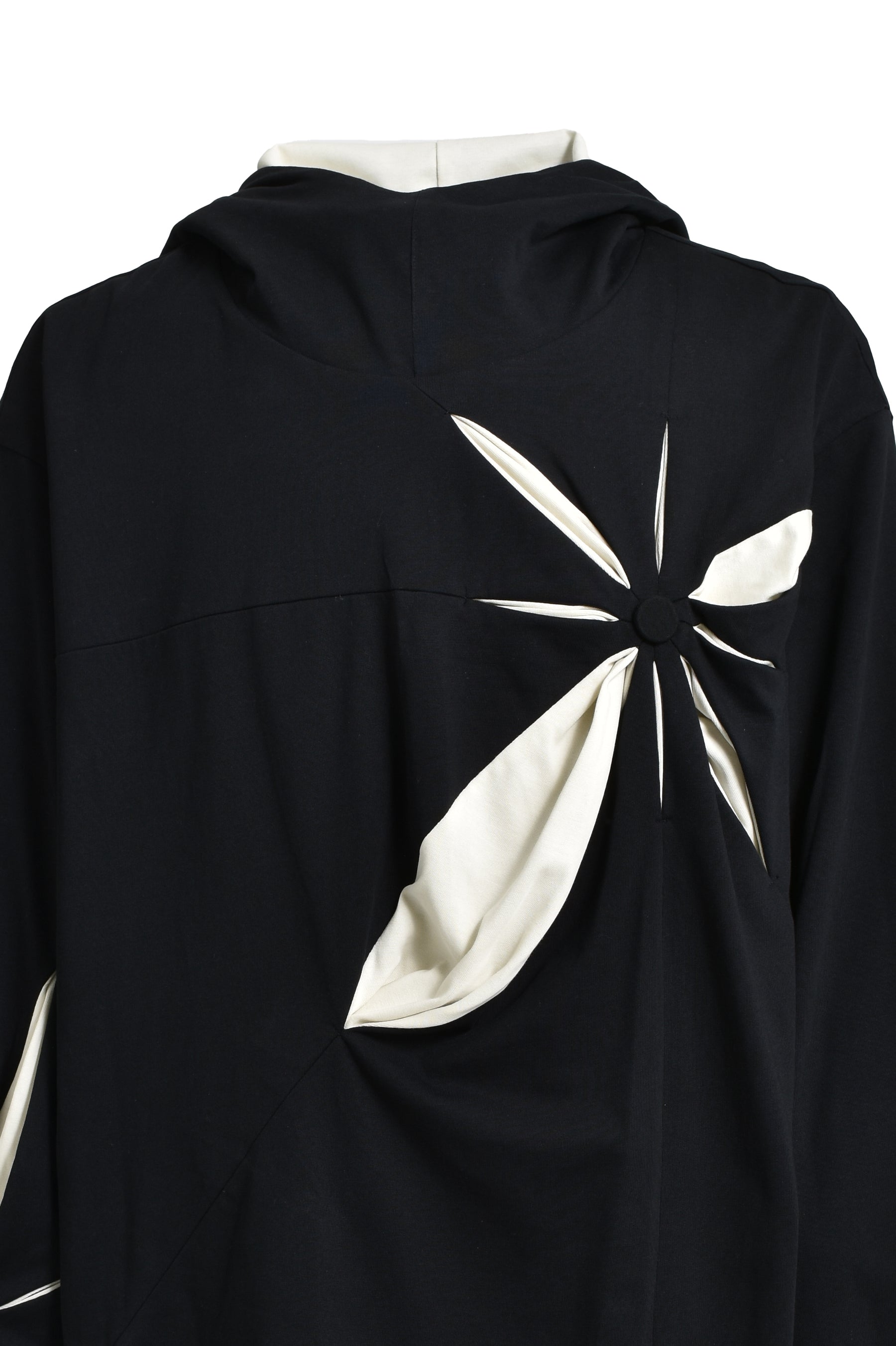 ORIGAMI LONG HOODIE / BLK