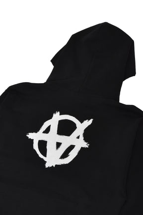 KIDS DOUBLE ANARCHY HOODIE / BLK