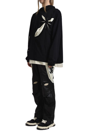 ORIGAMI LONG HOODIE / BLK