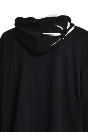 ORIGAMI LONG HOODIE / BLK