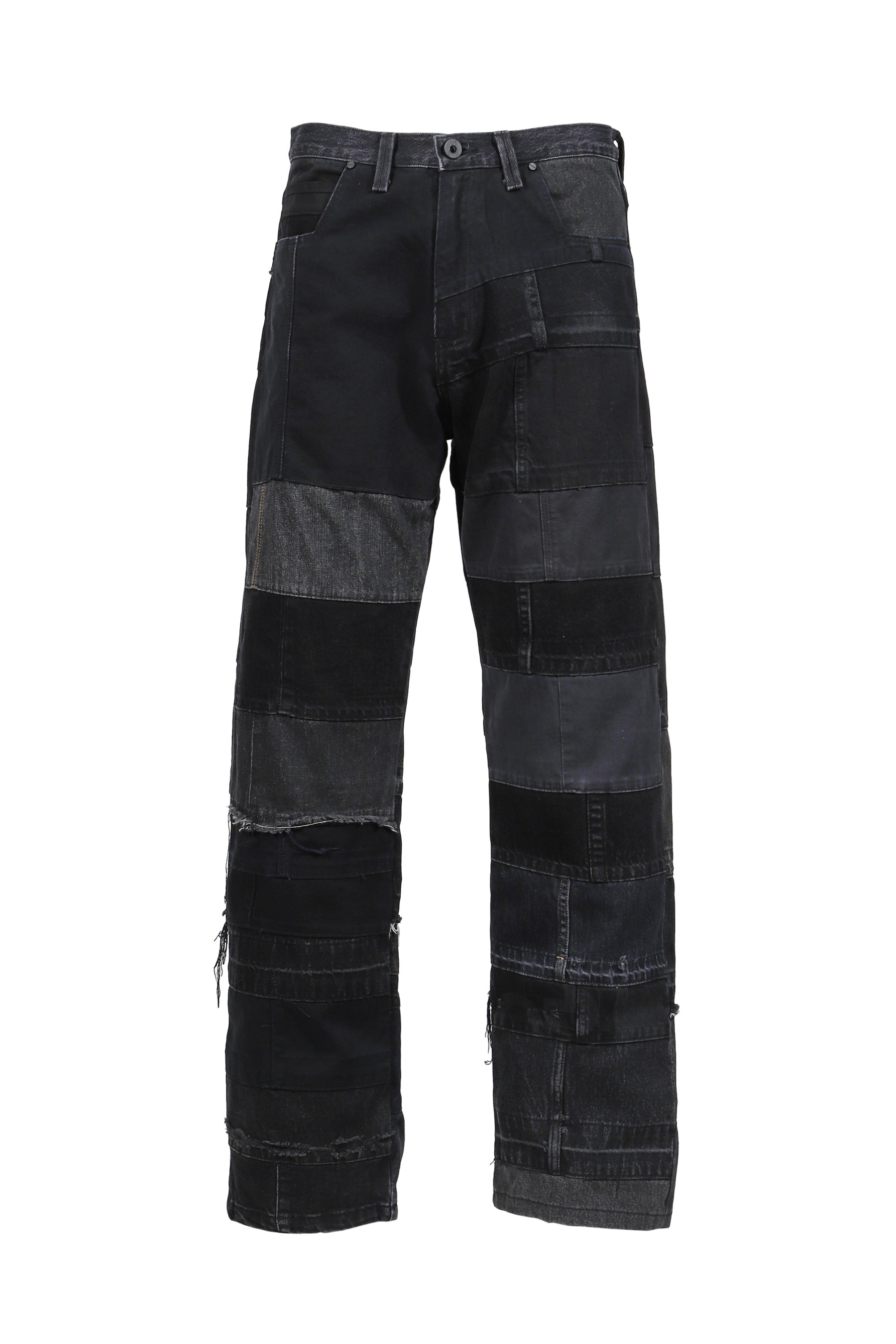 WIDE LEG DENIM HEM / BLACK 