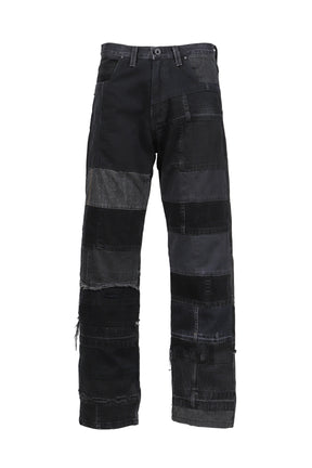 WIDE LEG DENIM HEM / BLACK 
