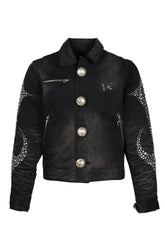 IRON STEEL FOCUS DENIM JACKET / BLK