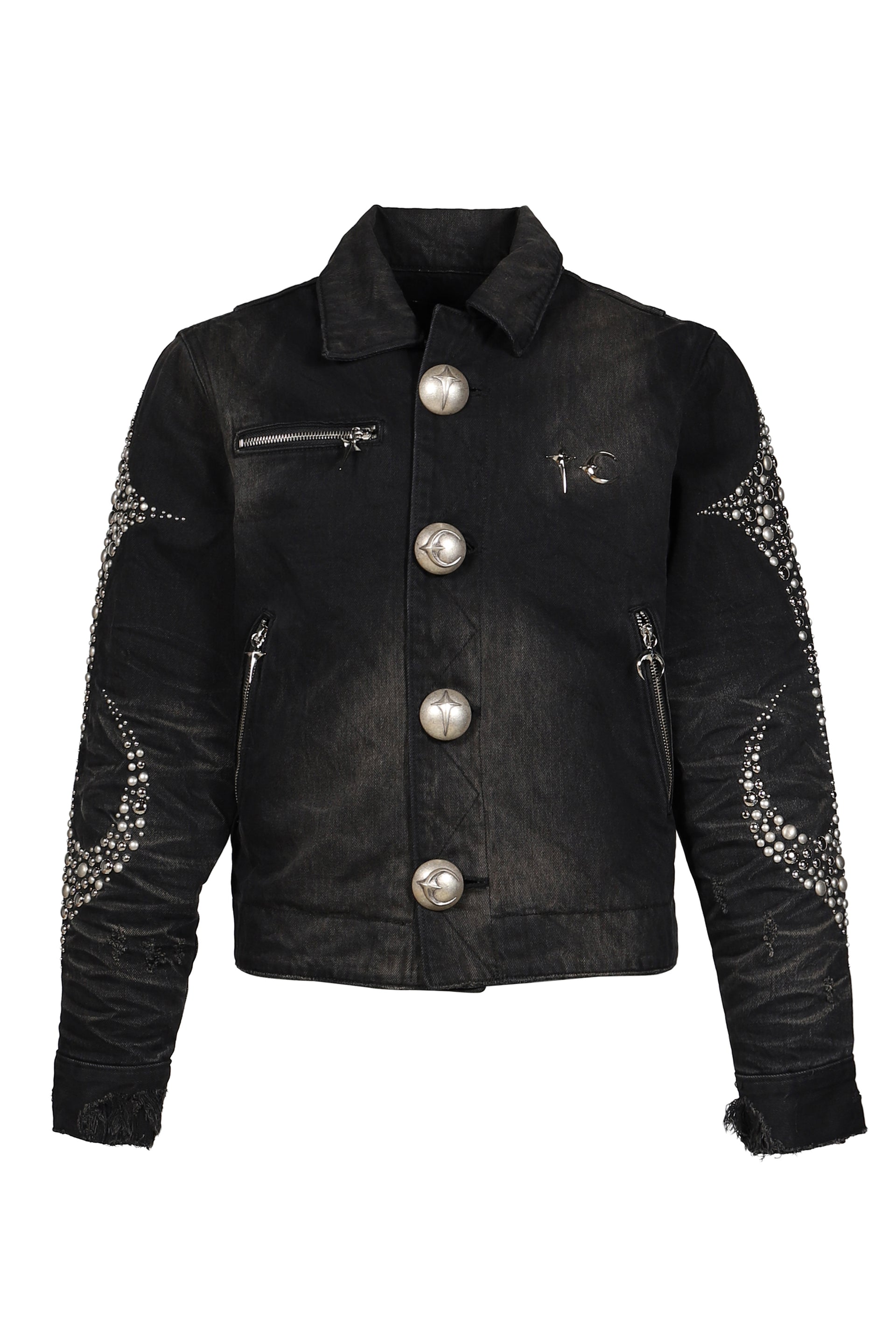 IRON STEEL FOCUS DENIM JACKET / BLK