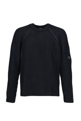 KN CREW NECK IN FLEECE KNIT / DARK SHADOW