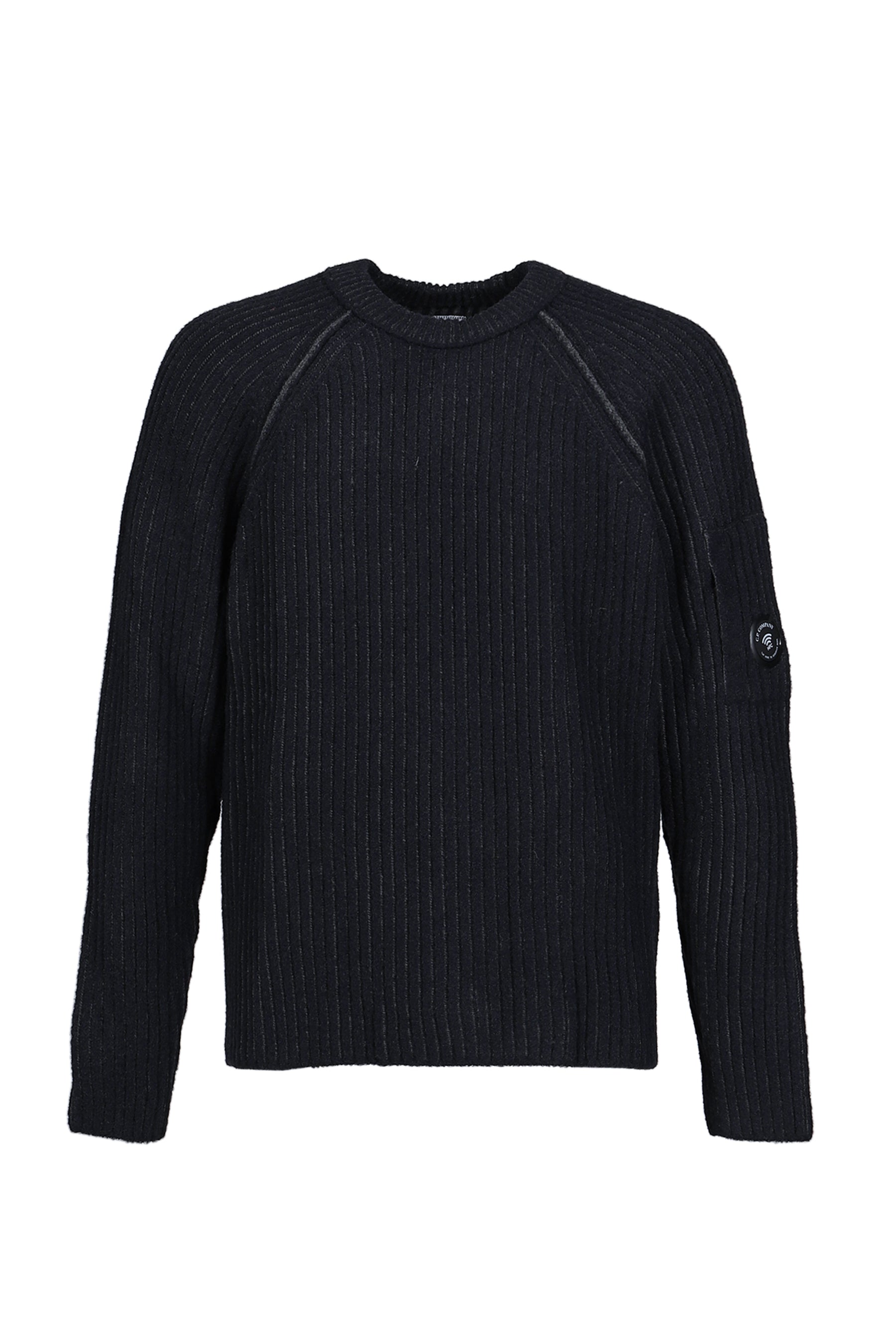 KN CREW NECK IN FLEECE KNIT / DARK SHADOW