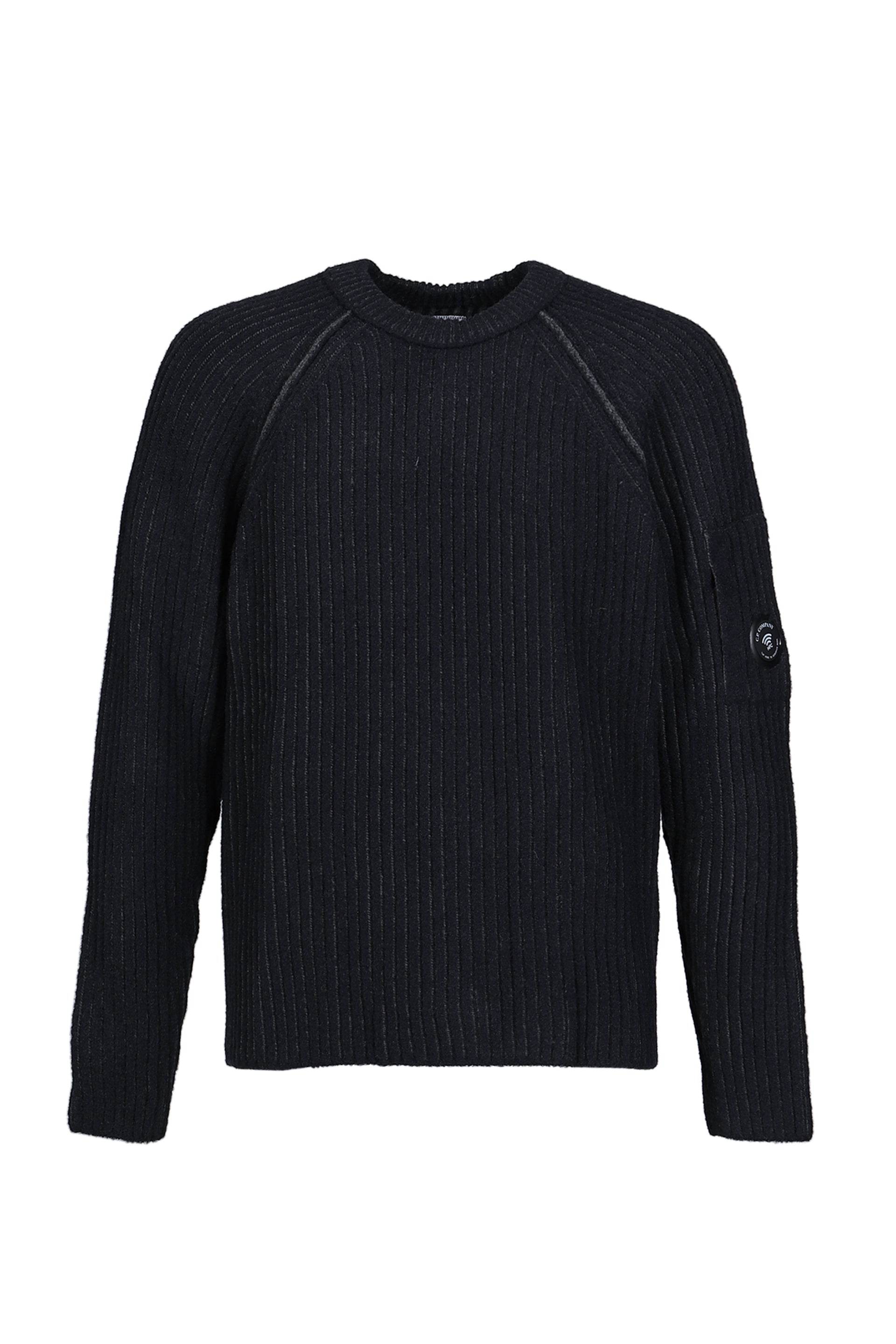 KN CREW NECK IN FLEECE KNIT / DARK SHADOW
