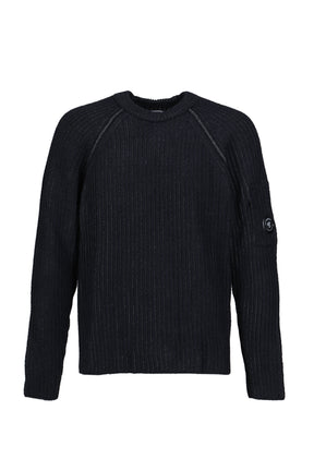 KN CREW NECK IN FLEECE KNIT / DARK SHADOW