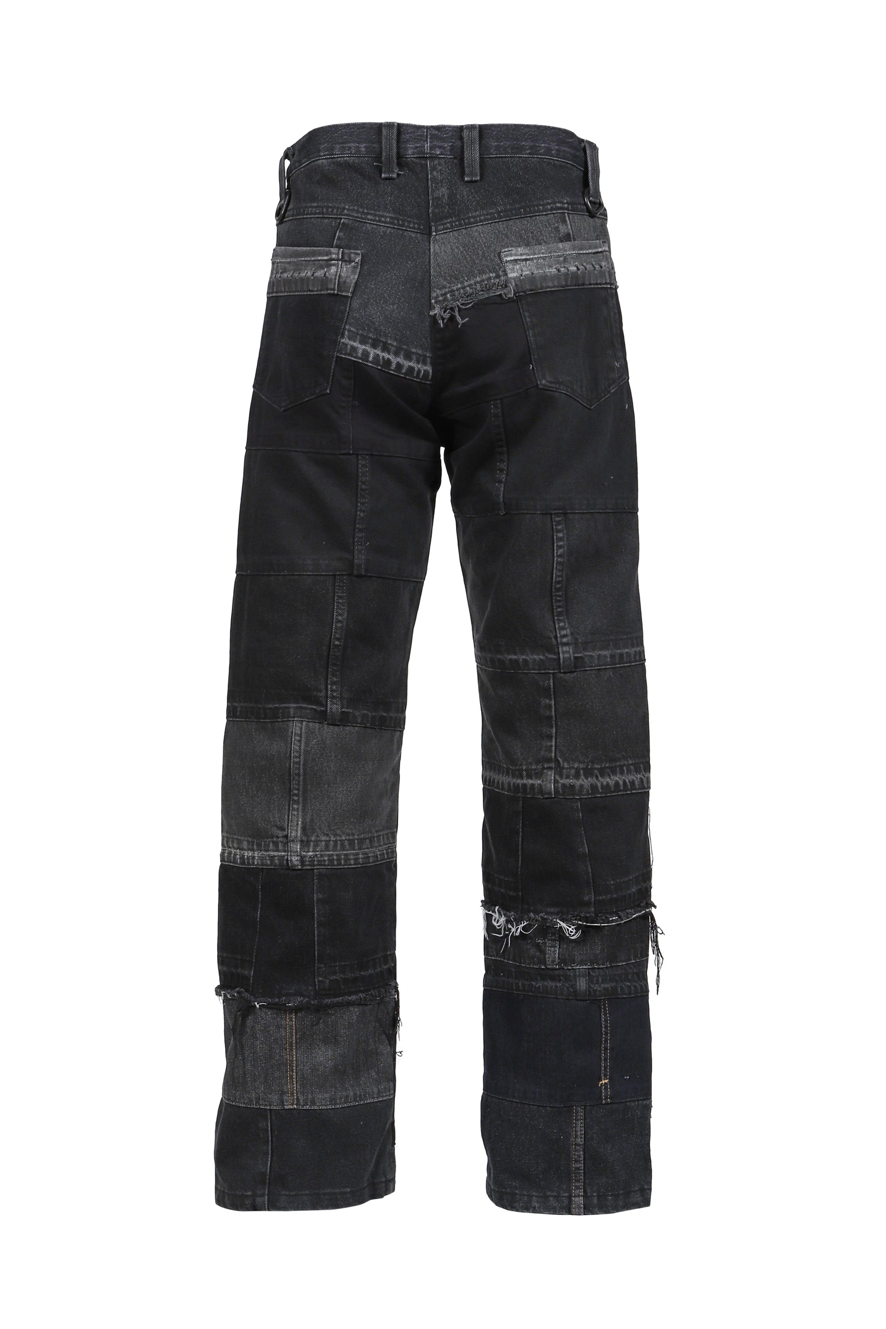 WIDE LEG DENIM HEM / BLACK 
