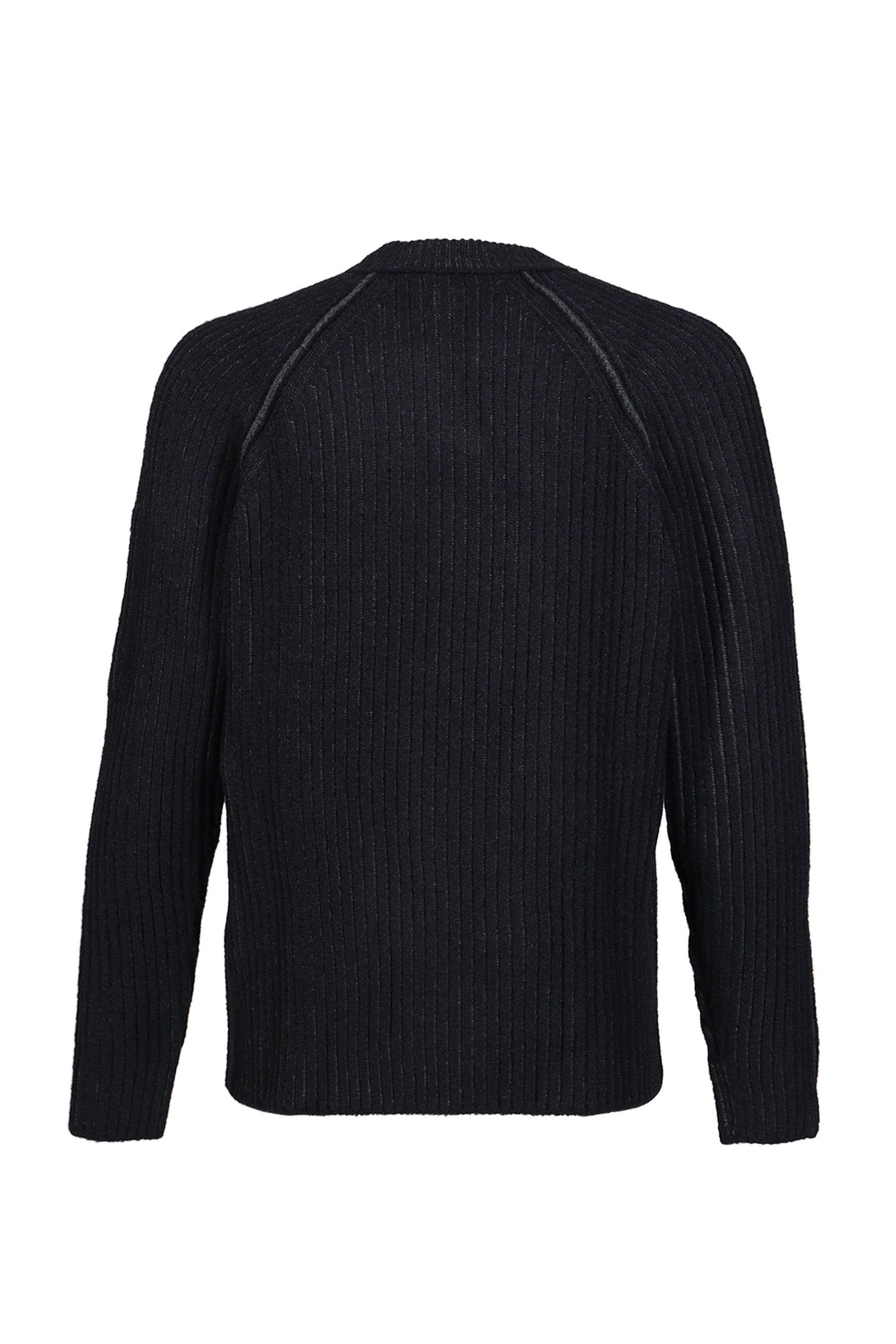 KN CREW NECK IN FLEECE KNIT / DARK SHADOW