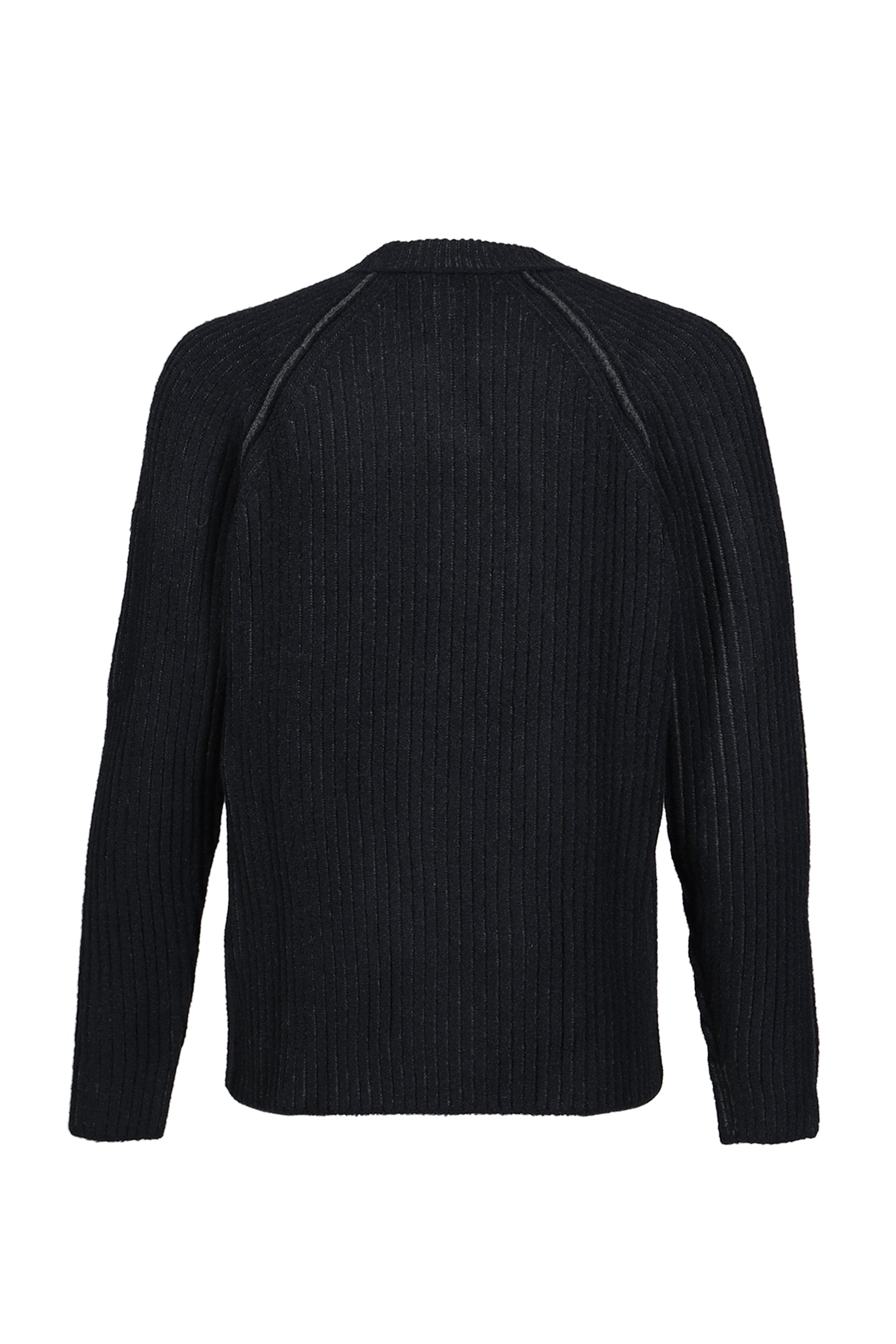 KN CREW NECK IN FLEECE KNIT / DARK SHADOW