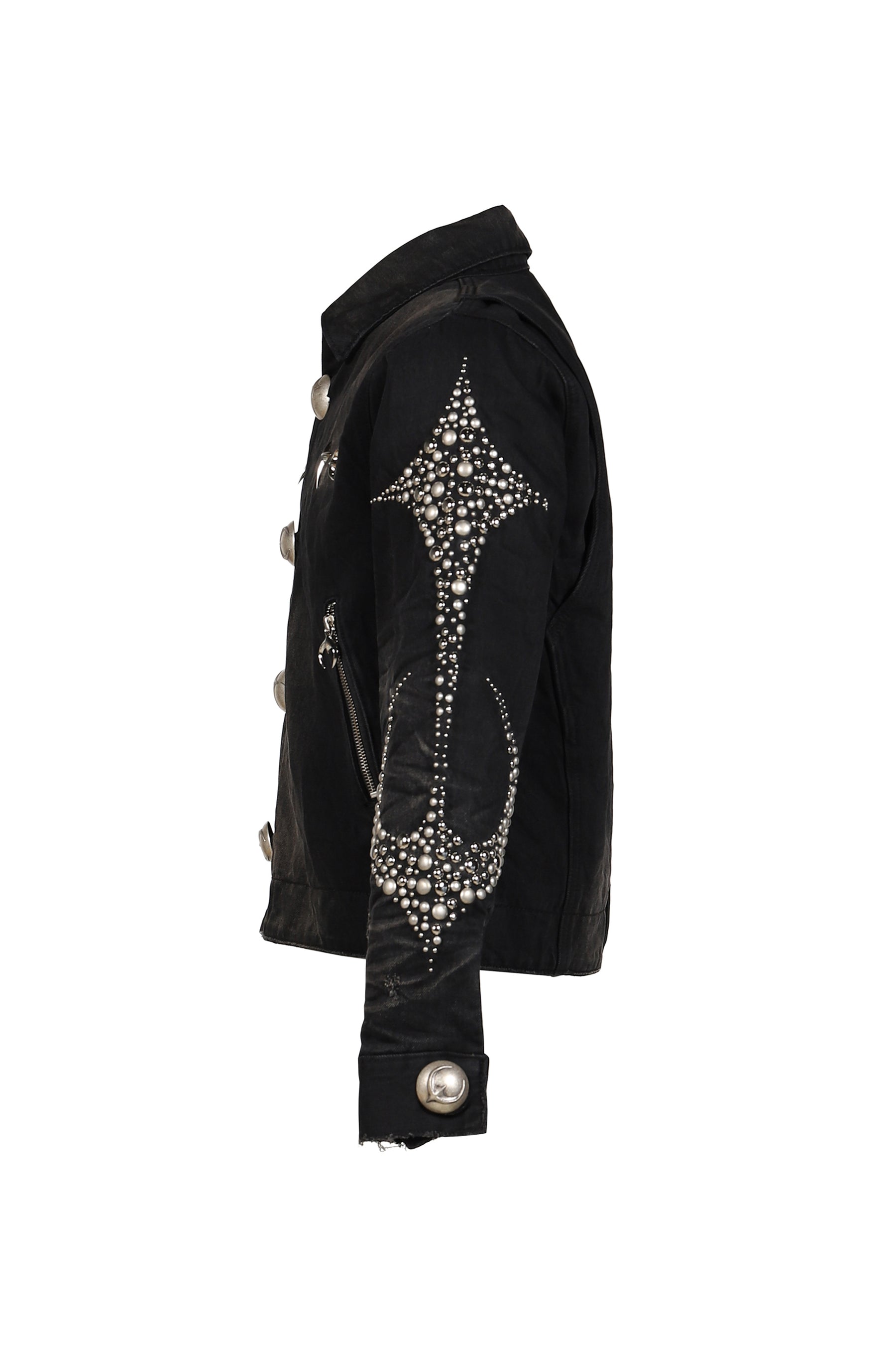 IRON STEEL FOCUS DENIM JACKET / BLK
