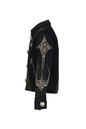 IRON STEEL FOCUS DENIM JACKET / BLK