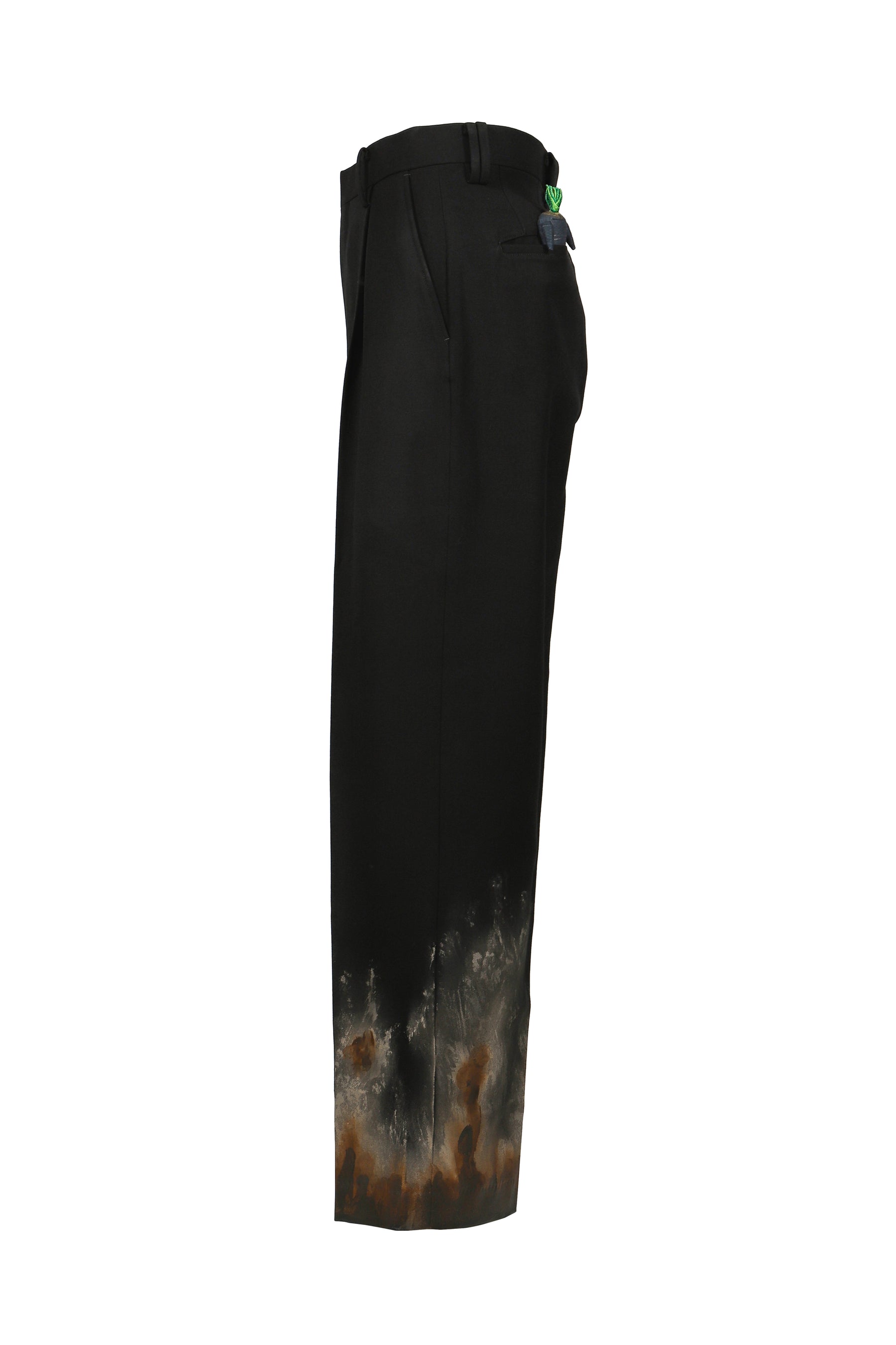 doublet MUD-HAND-PAINTED TAILORED TROUSER / BLK