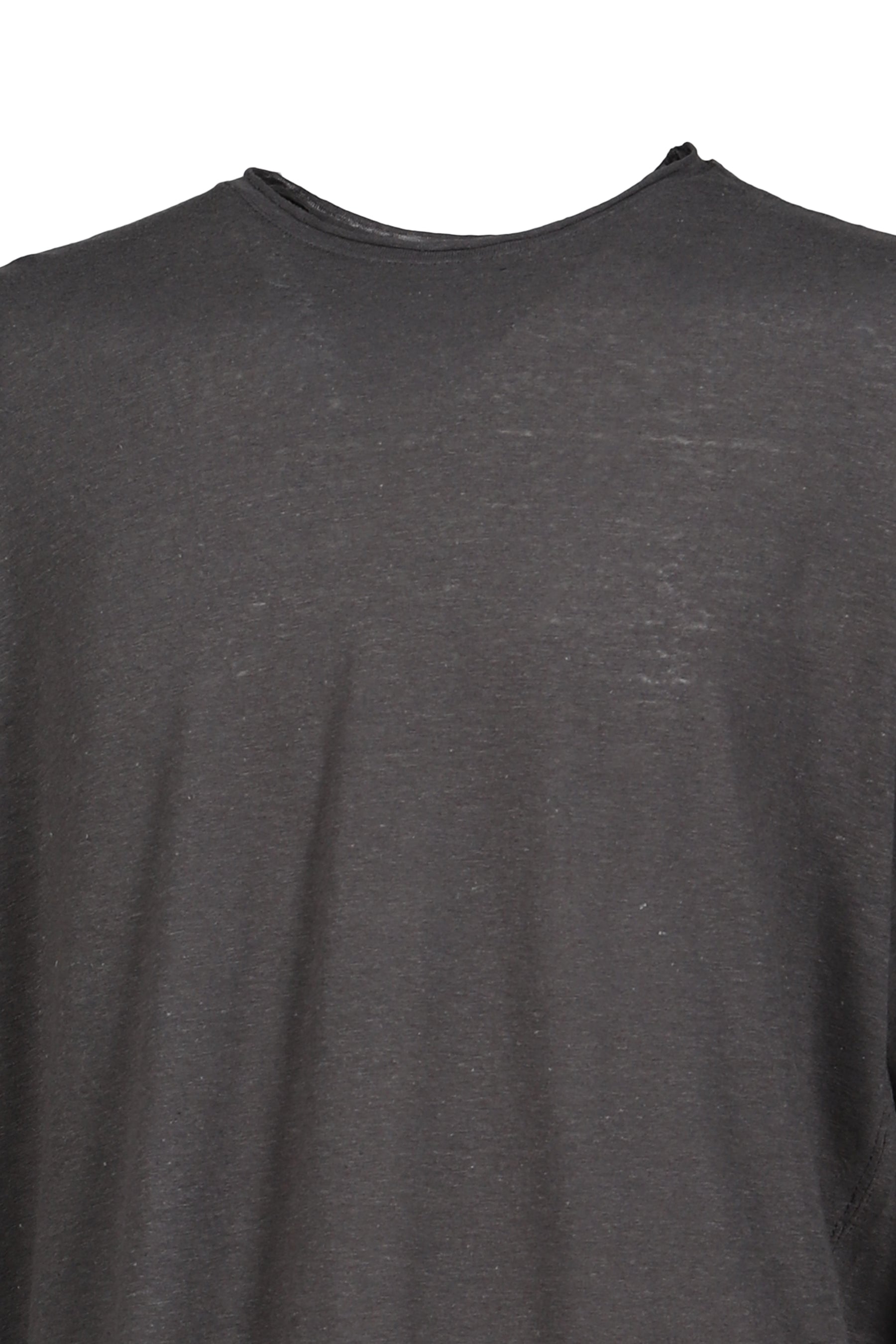 LINEN BLEND LONG SLEEVE T-SHIRT / CHA GRY