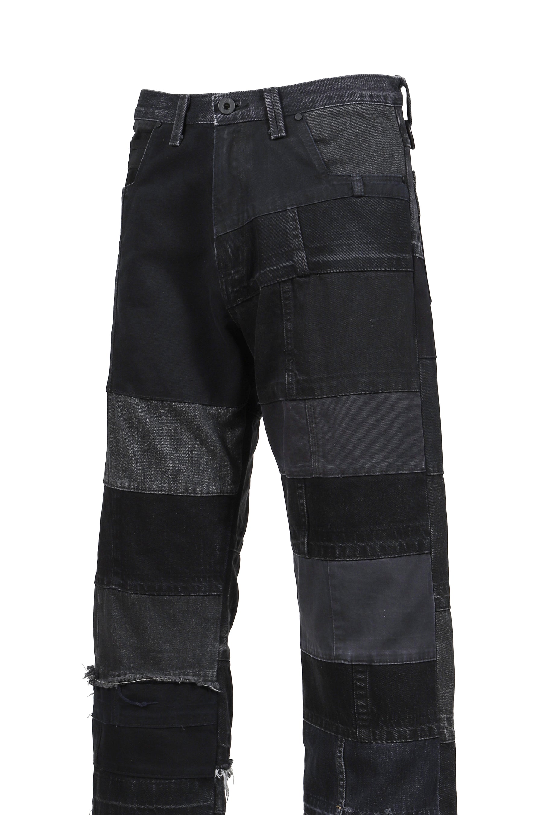 WIDE LEG DENIM HEM / BLACK 