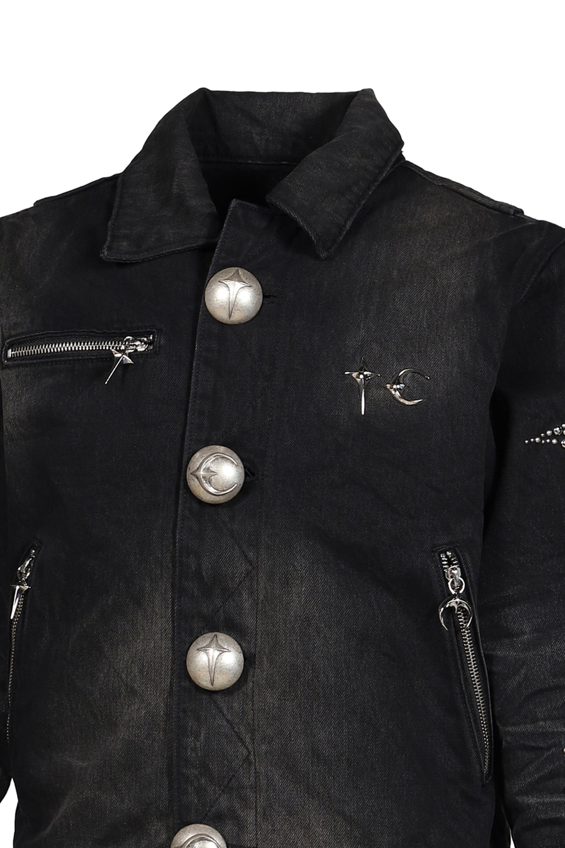 IRON STEEL FOCUS DENIM JACKET / BLK