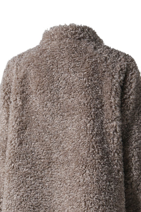 S.C.FUR JACKET - POLY CURLY FUR / BEI