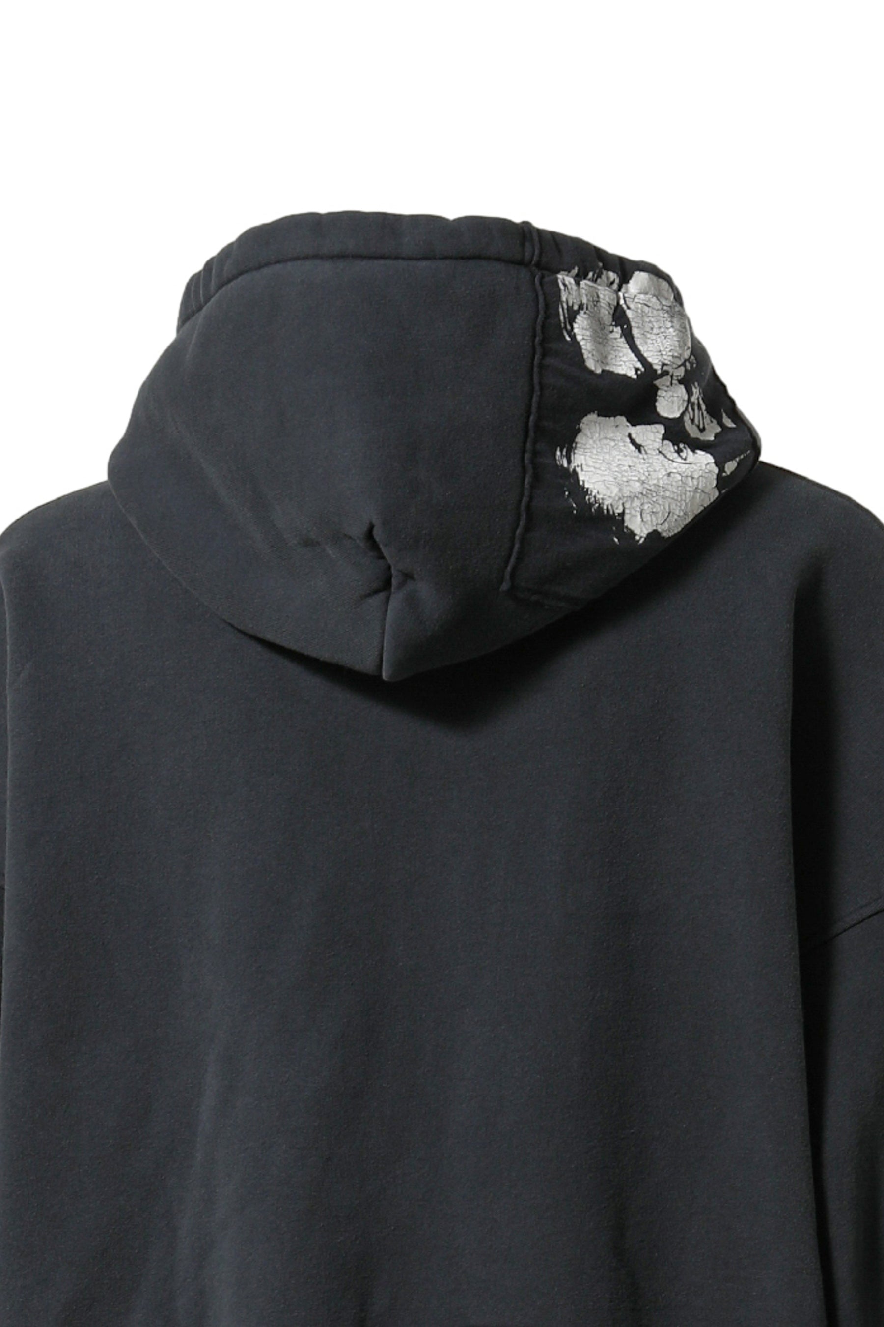GAS MASK ASSEMBLAGE ZIP HOODIE / FADED BLK
