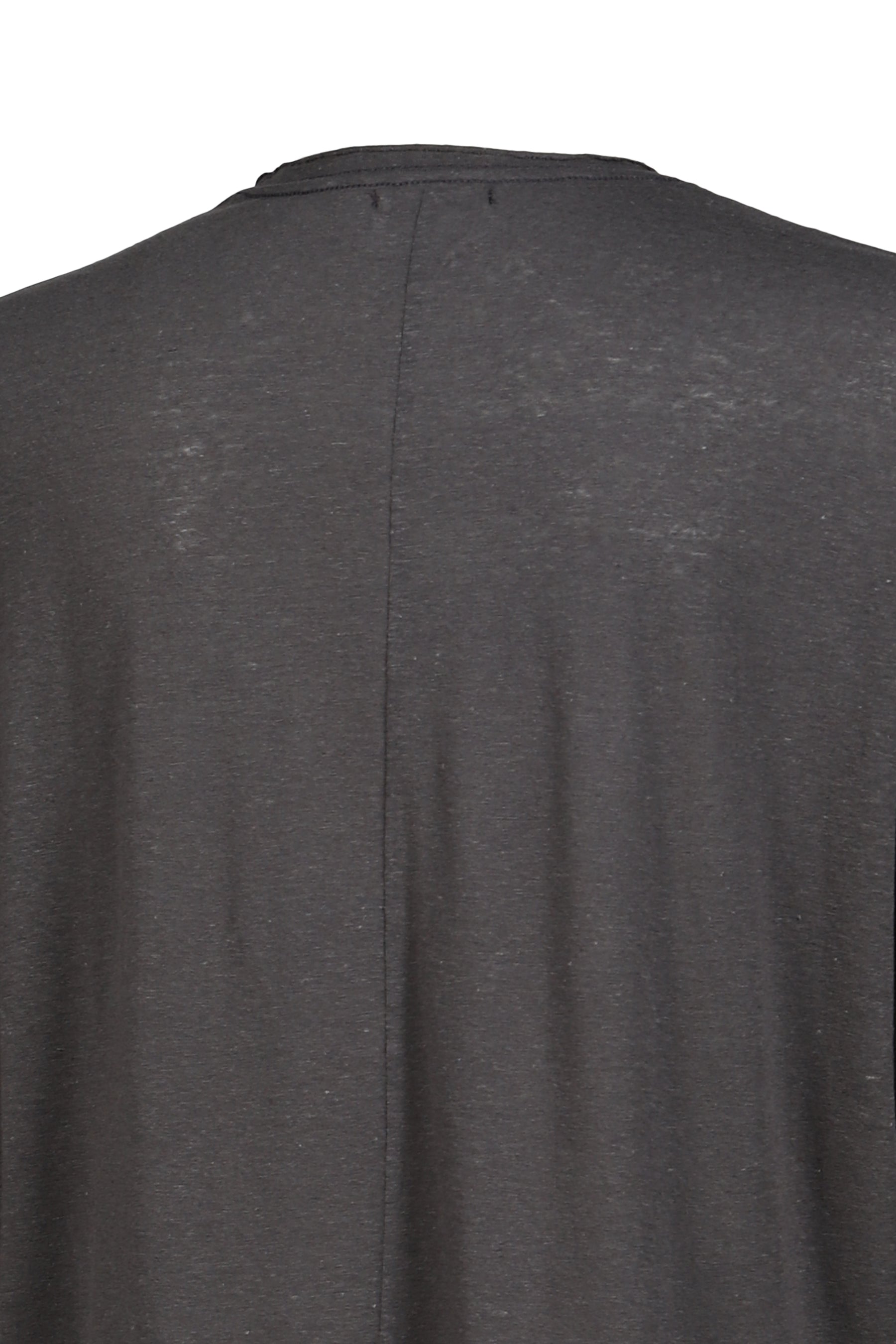 LINEN BLEND LONG SLEEVE T-SHIRT / CHA GRY