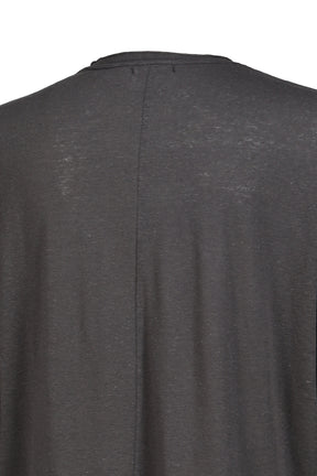 LINEN BLEND LONG SLEEVE T-SHIRT / CHA GRY