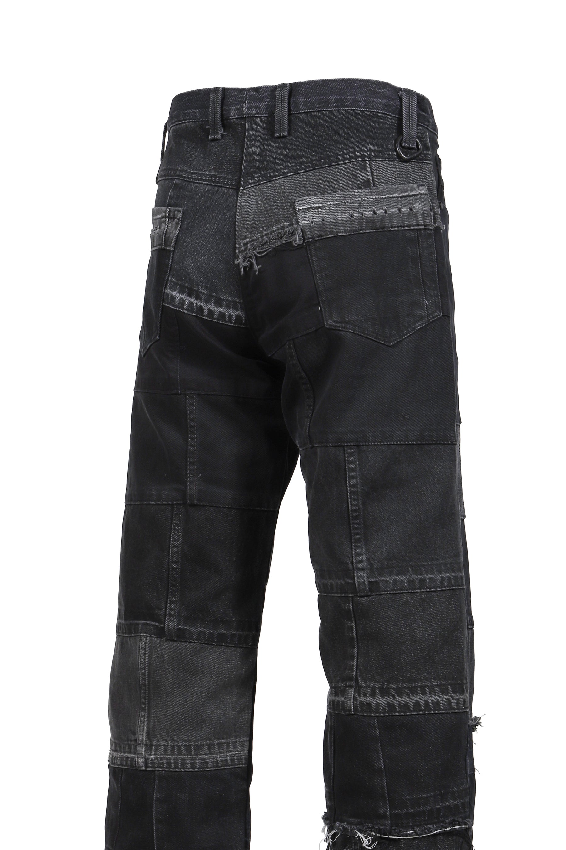 WIDE LEG DENIM HEM / BLACK 