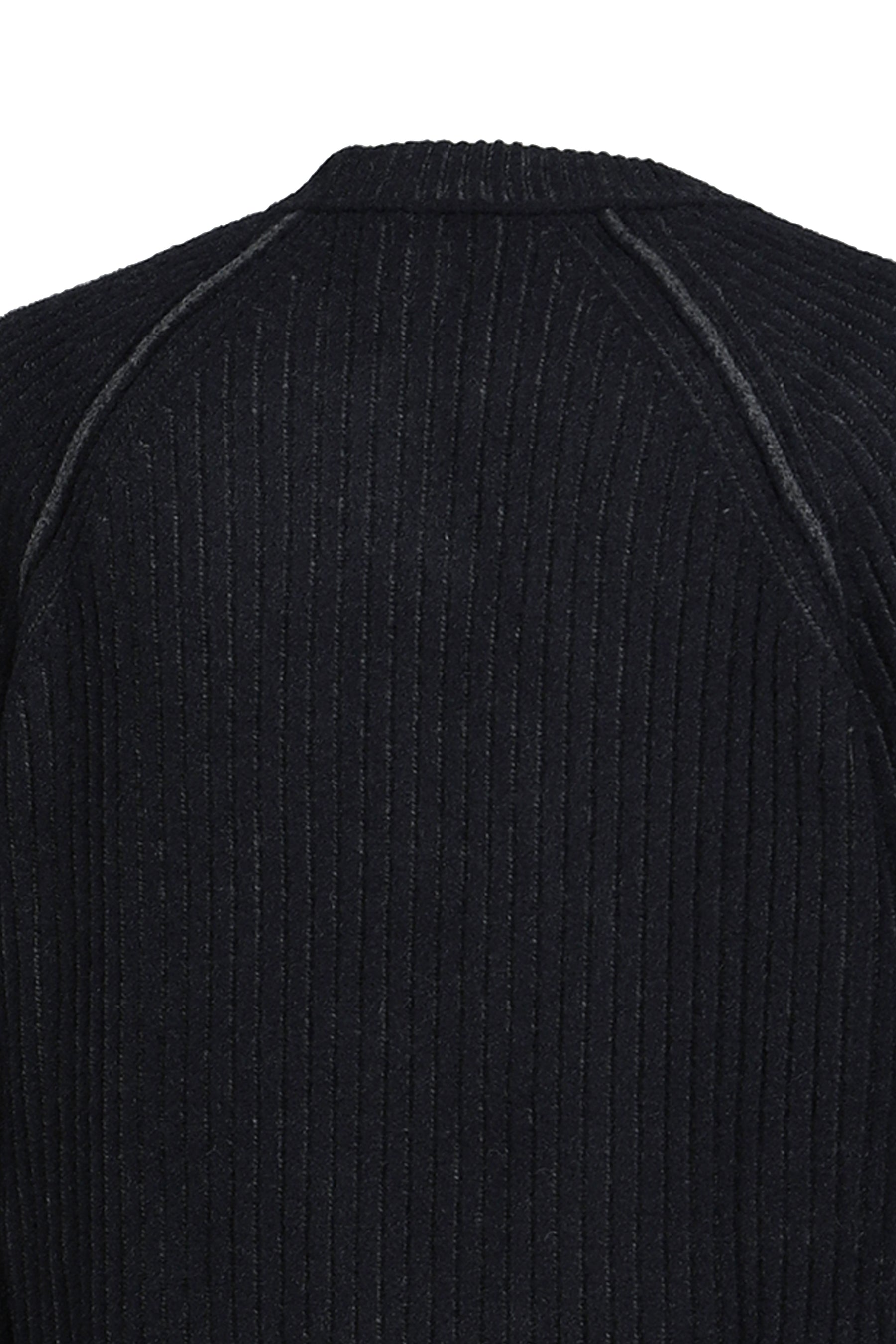 KN CREW NECK IN FLEECE KNIT / DARK SHADOW