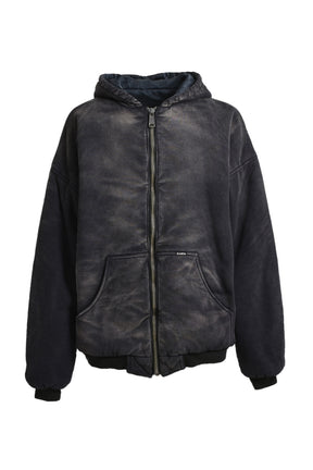 REVERSIBLE HOODIED BLOUSON / BLK