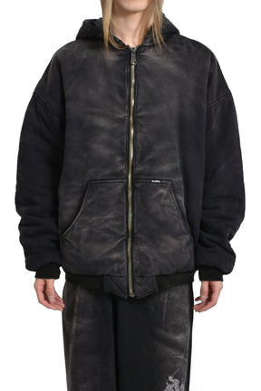 REVERSIBLE HOODIED BLOUSON / BLK