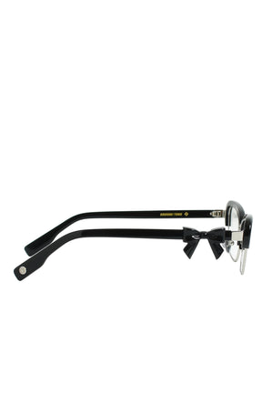 BOW-ADORNED TEMPLE GLASSES / BLK