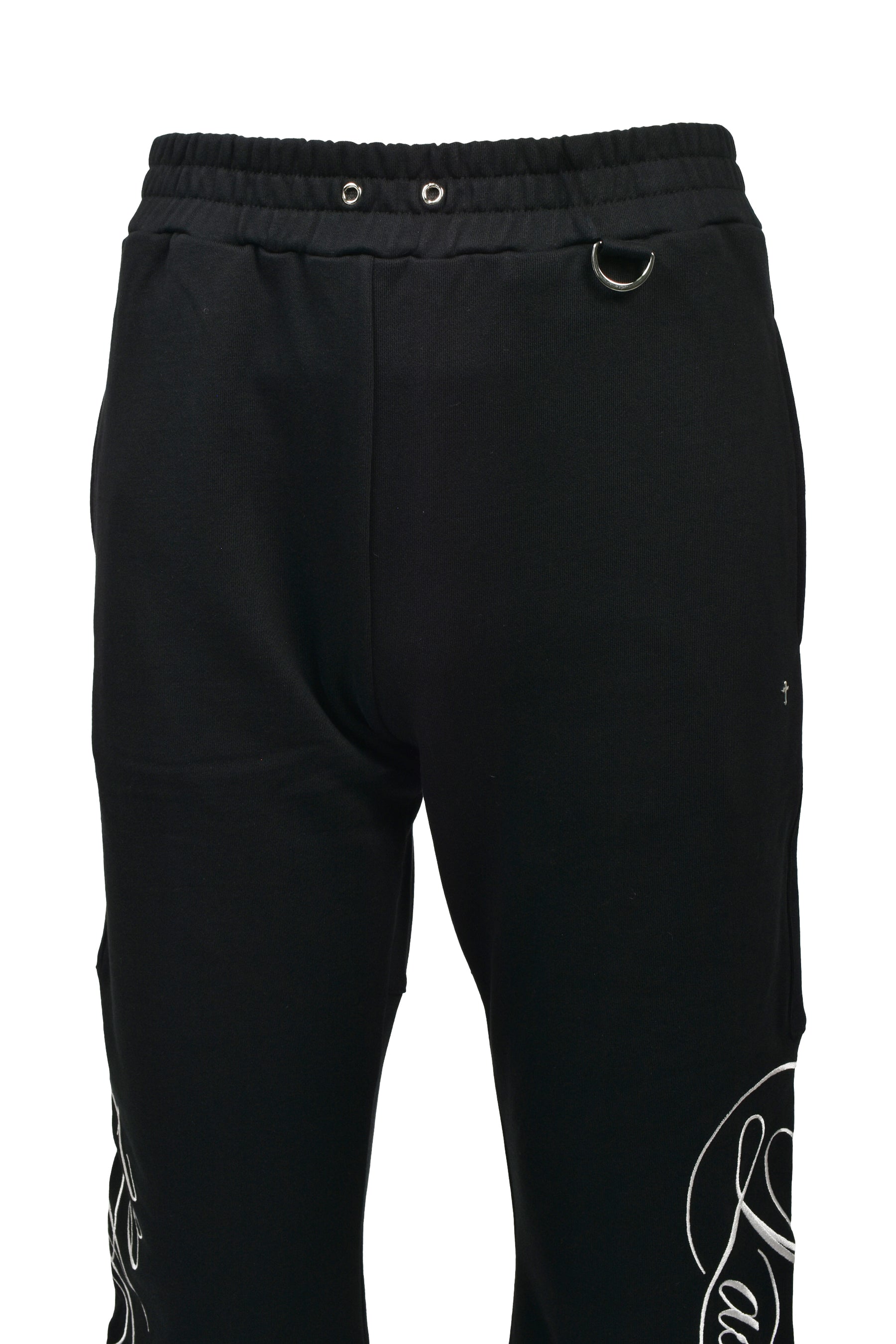 EMBROIDERY SWEAT PANTS / BLK