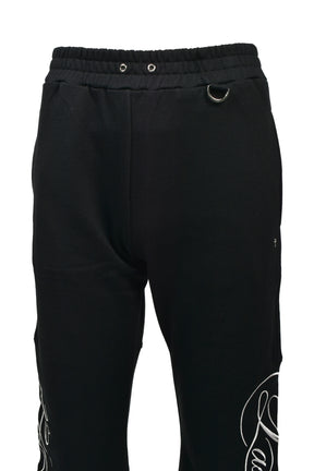 EMBROIDERY SWEAT PANTS / BLK