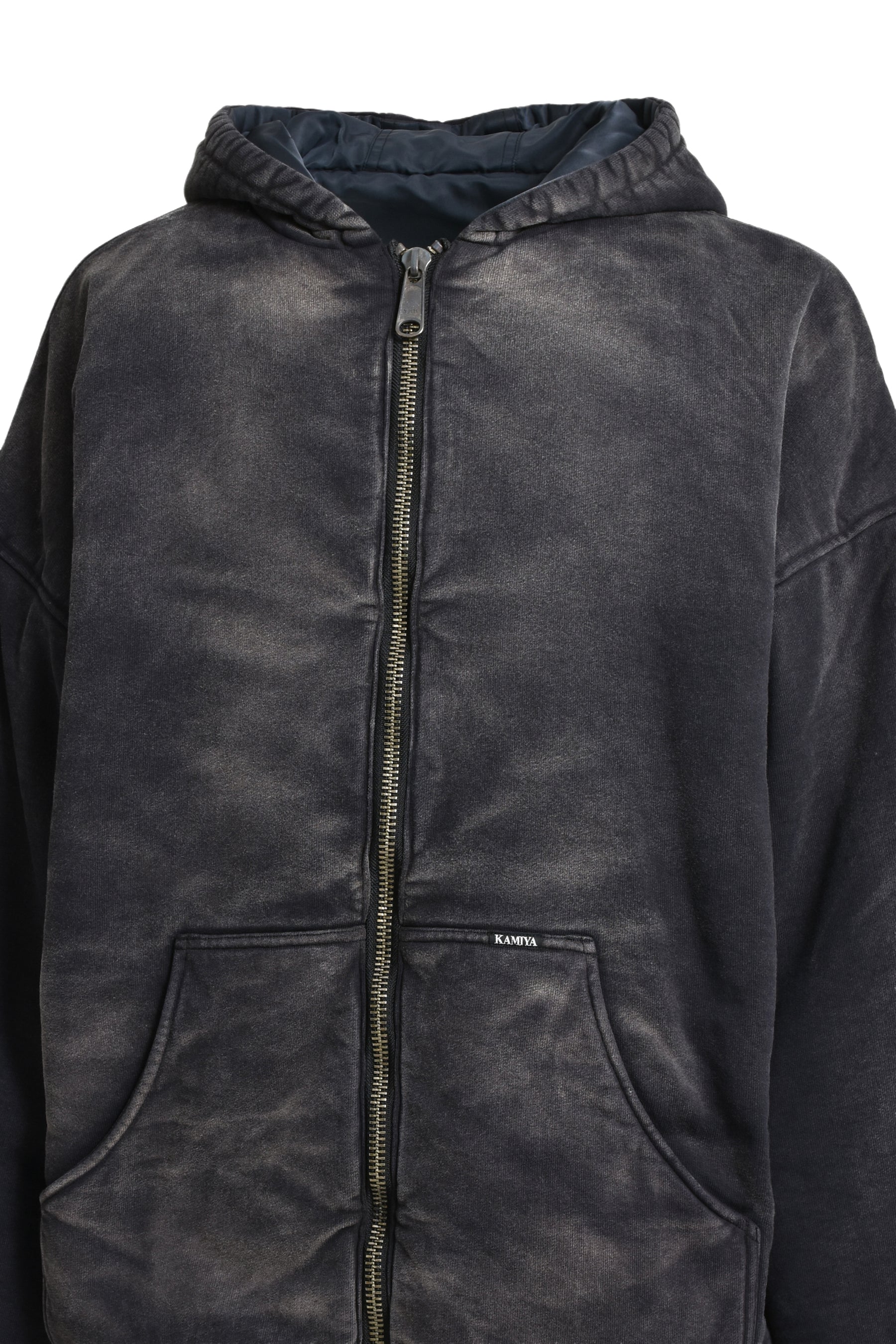 REVERSIBLE HOODIED BLOUSON / BLK